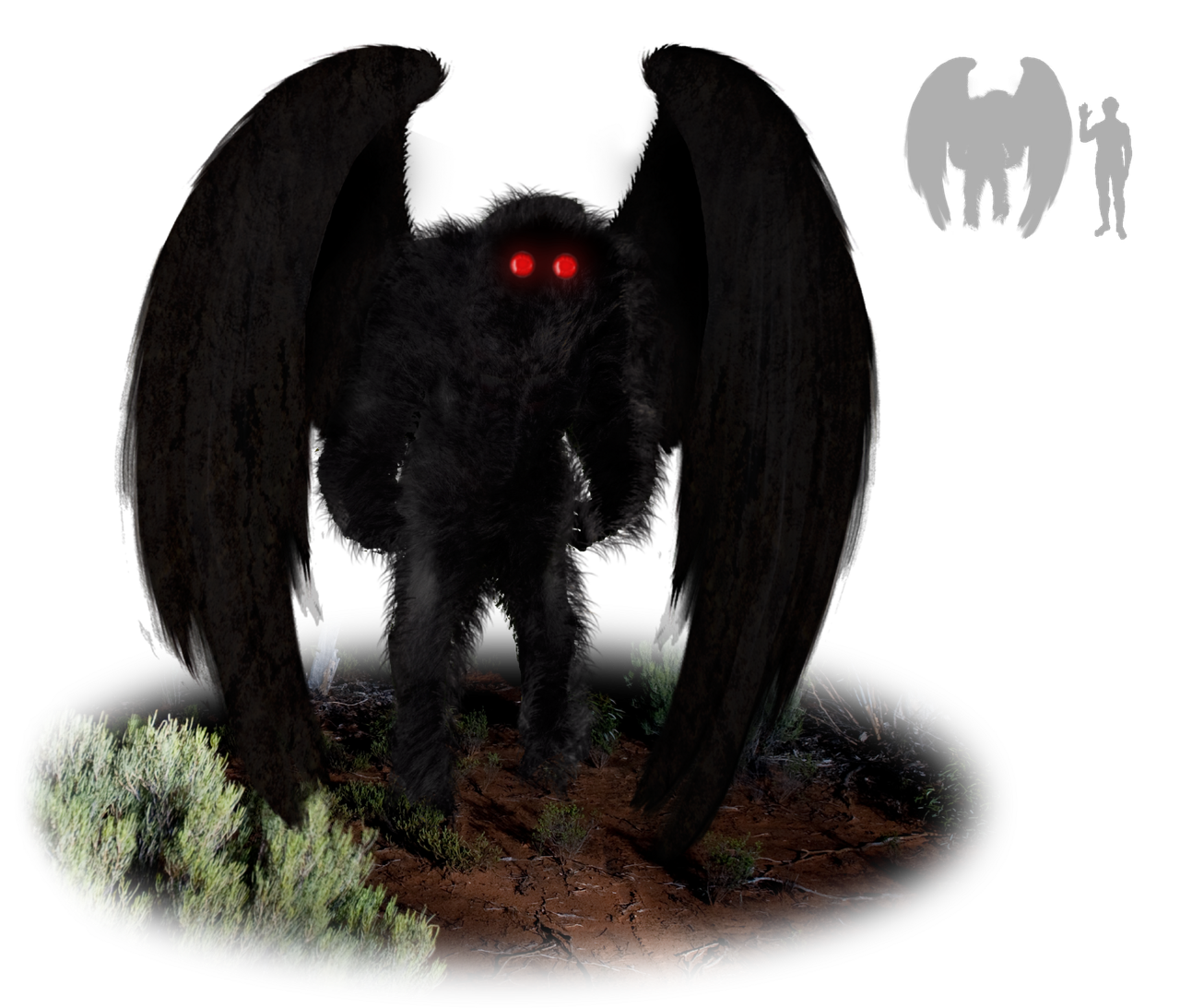 An artist’s rendering with a human for scale.