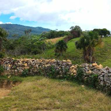 Walls of Pamshto, with signs of recent excavation (probably illegal).