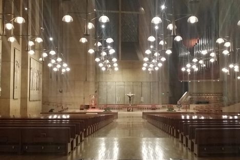 View from the baptismal font.