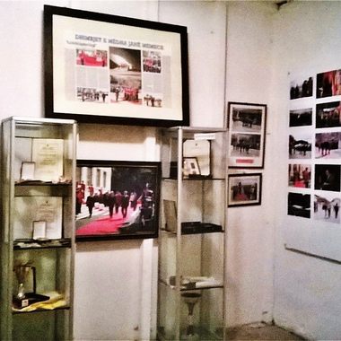 Display in one of the original bunker rooms.