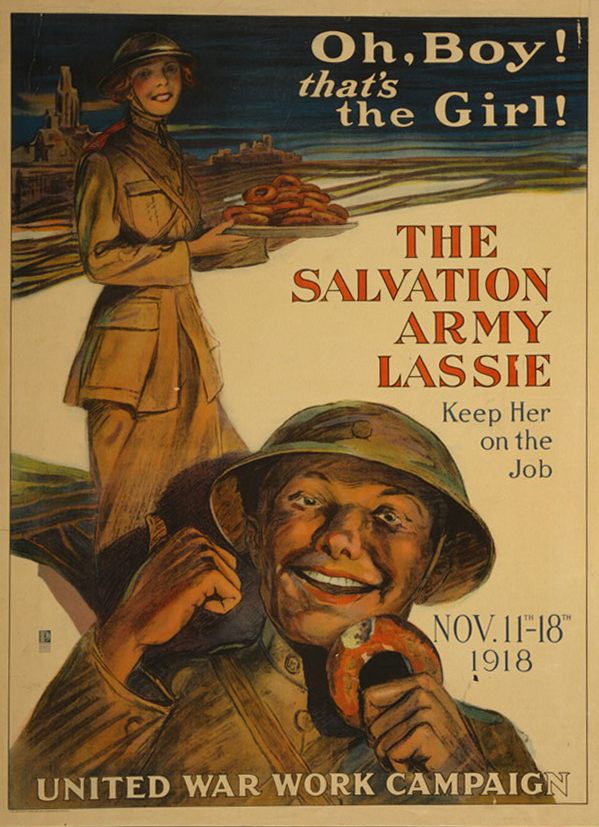 A poster from World War One showing the "Salvation Army Lassie".