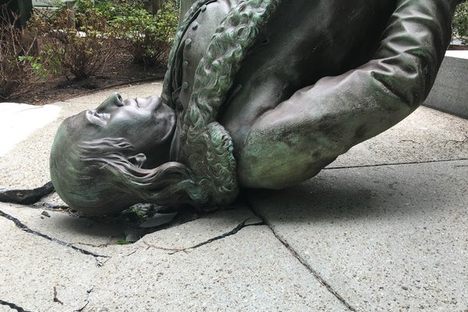 The Ben Franklin Statue In Boston Just Took a Bad Fall