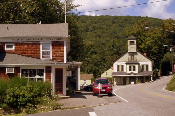 Downtown New Preston, CT, where the movie starts.