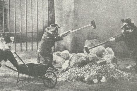 A still from The Big Dog House, 1931.