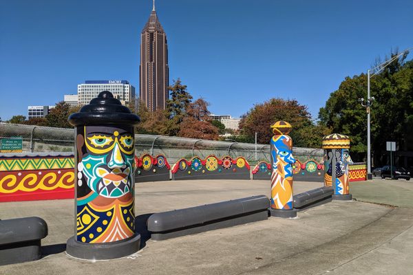 Pasaquan folk art totems.