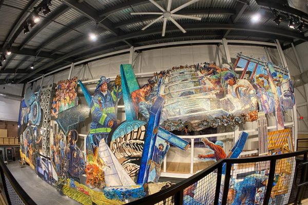 This mural is five stories high.