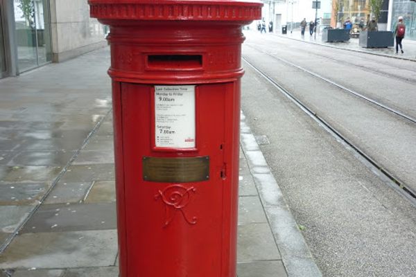 The red post box.