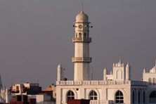 Qadian rooftop, Minaratul Masih, and Masjid Mubarak.