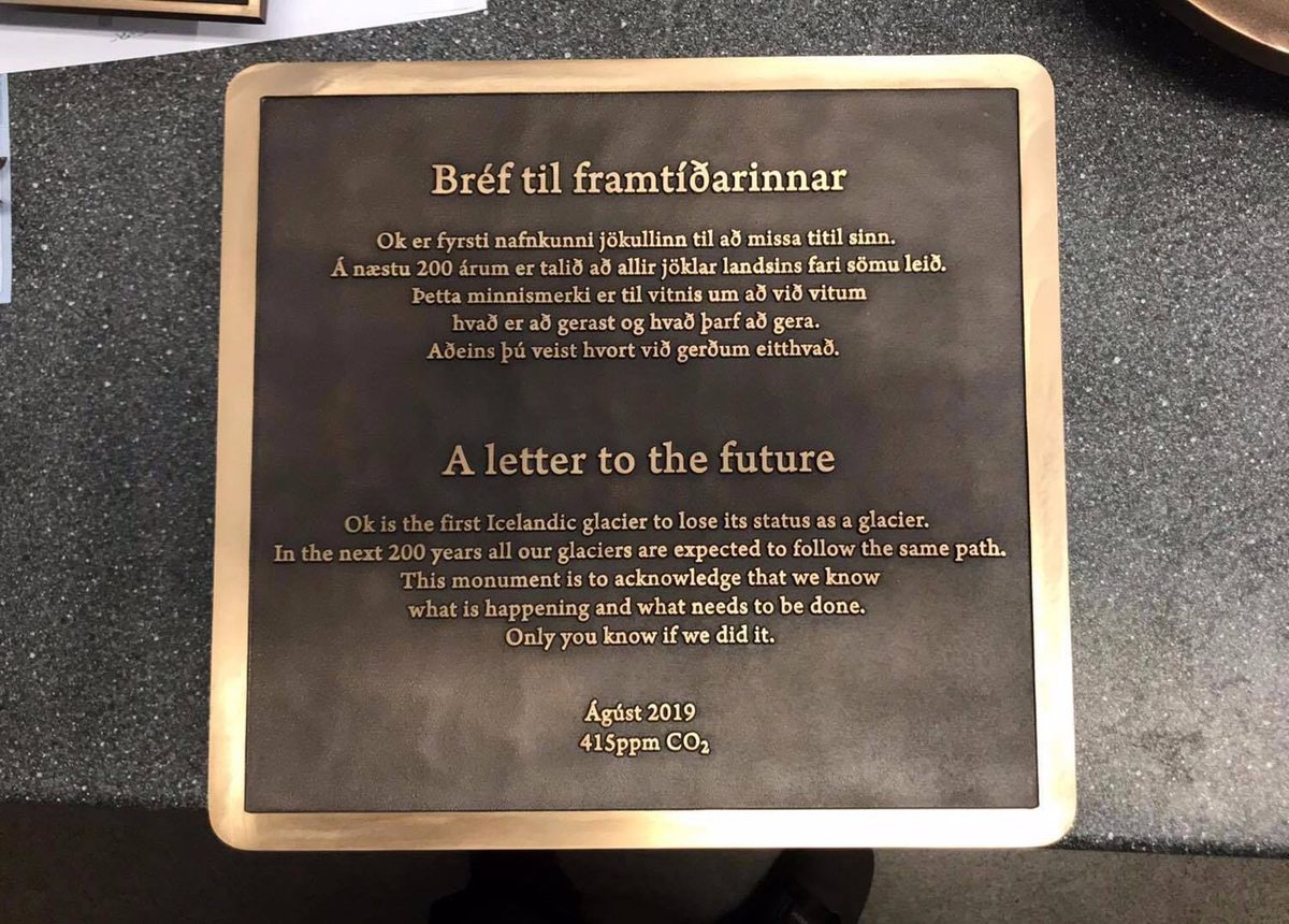The copper plaque will be installed on Ok in August 2019.