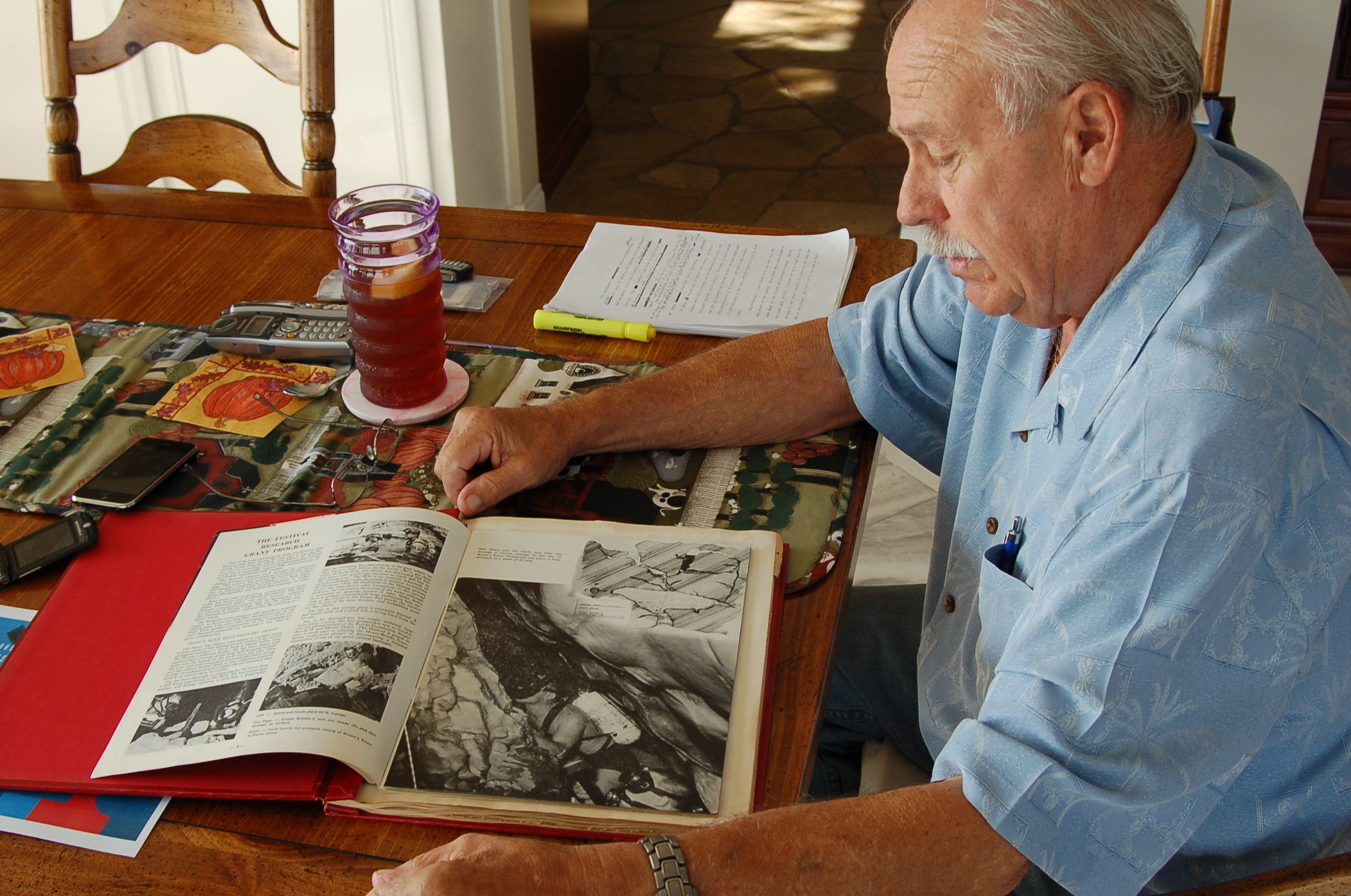 Jim Houtz, reminiscing over Devil's Hole.