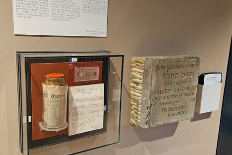 A time capsule found during the 2019-2021 renovations of the Manchester Jewish Museum.