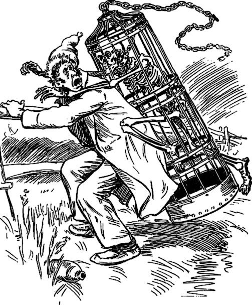 La Corriveau, cage and all, is said to stalk the unwary.