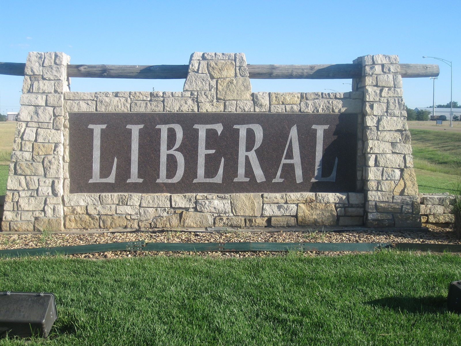 The "Welcome" sign in Liberal, Kansas.
