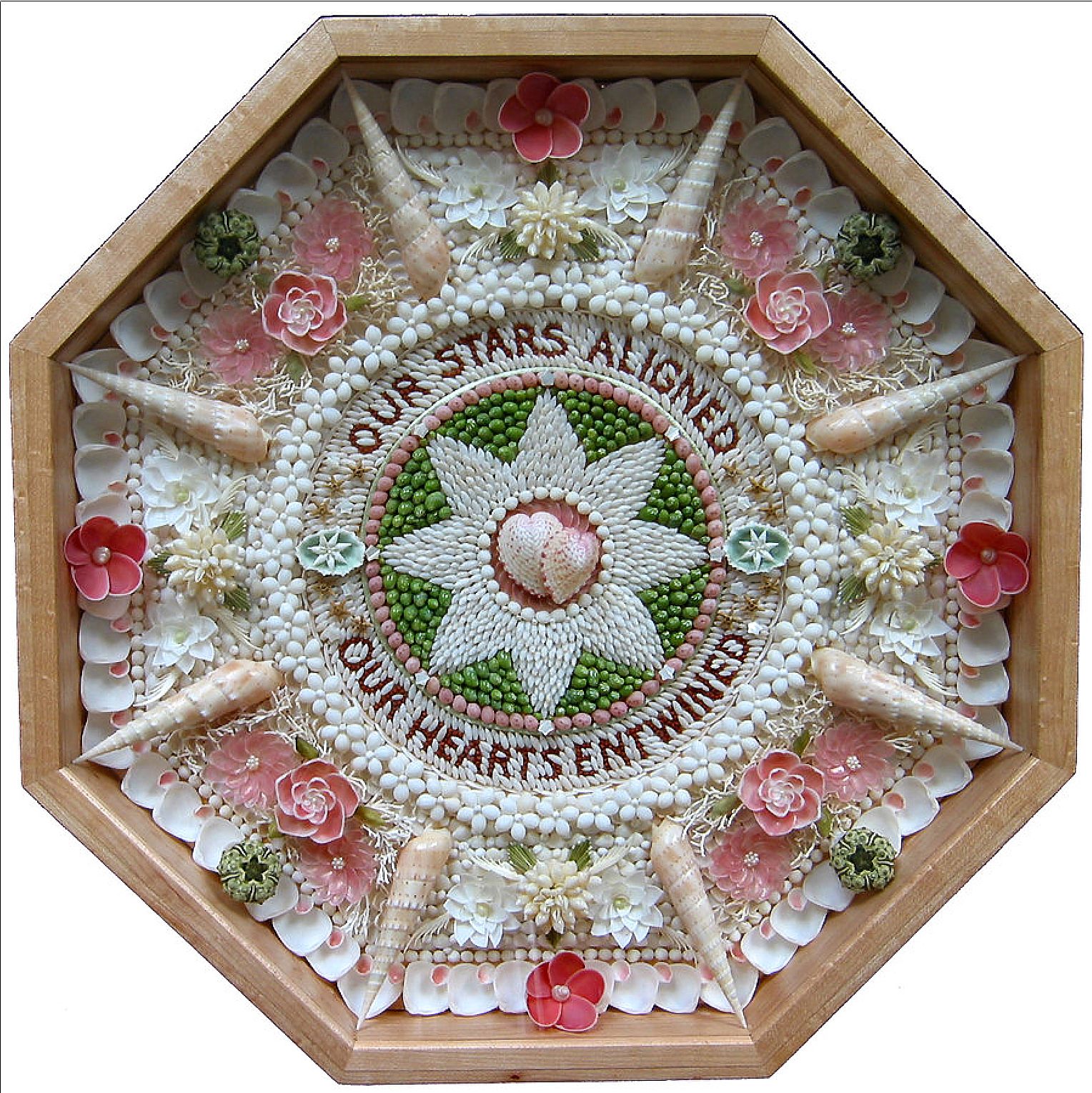 Contemporary sailor's valentine by <em>Our Stars Aligned</em>, by Pamela Boynton.