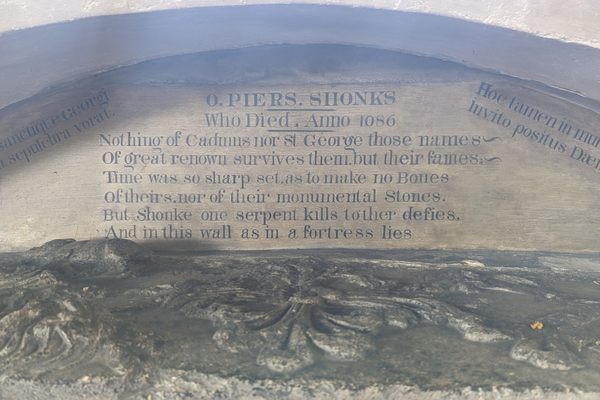 The Tomb of Piers Shonks in St Mary’s Church in Brent Pelham, Hertfordshire