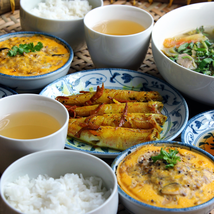 A Vietnamese meal.