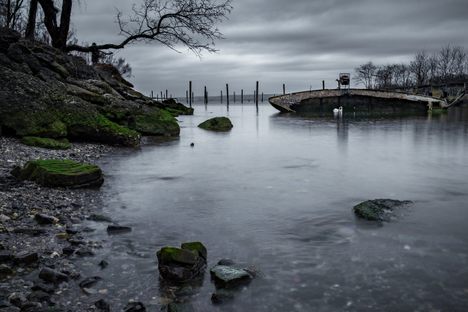The abandoned boat.