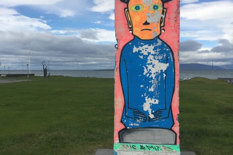 Piece of Berlin Wall In Iceland