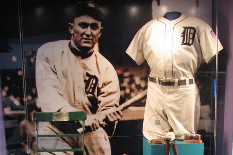 Ty Cobb's uniform on display at the museum. 