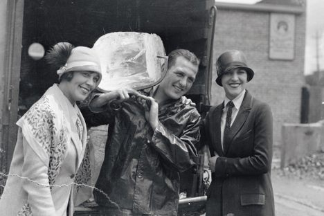 Before he became a legendary football player, Harold "Red" Grange worked a summer as an iceman to get in shape.