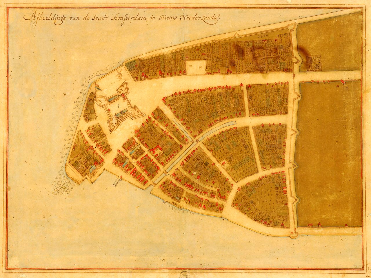 In 1660, city leaders commissioned surveyor Jacques Cortelyou to produce a drawing of the growing city at the southern tip of Mannahatta island.