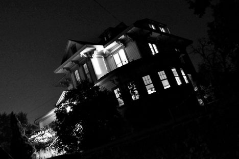 Temple House Hostel on a late September night. 