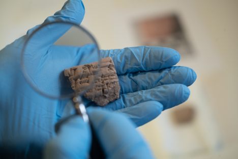 The cuneiform tablets were taken from Ur in Iraq in the early 20th century. 