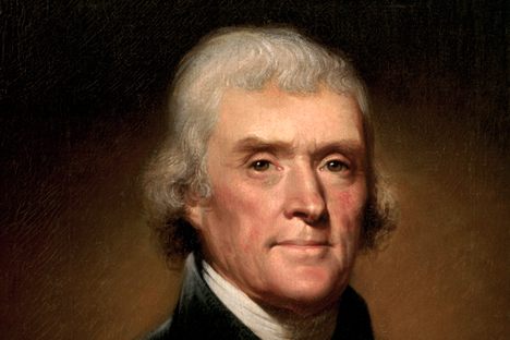 An 1800 portrait of Thomas Jefferson.