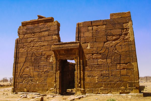 Nubian Queen Amanitore and King Natakamani carved brutal reliefs of themselves killing their enemies onto the walls of the lion temple at Naqa. 