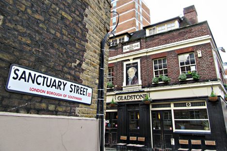 The Gladstone, a desi pub, on Sanctuary Street and Lant Street.