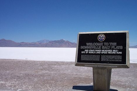 Now entering Bonneville Salt Flats