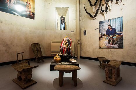 Reconstruction of a Vodou prayer room.