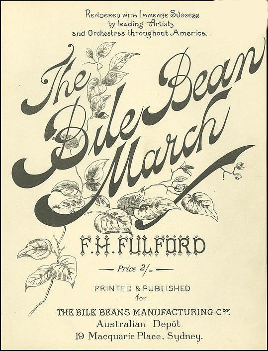 Frontispiece for the "Bile Bean March."