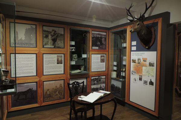 Display covering Buchan's love of the outdoors and time in South Africa