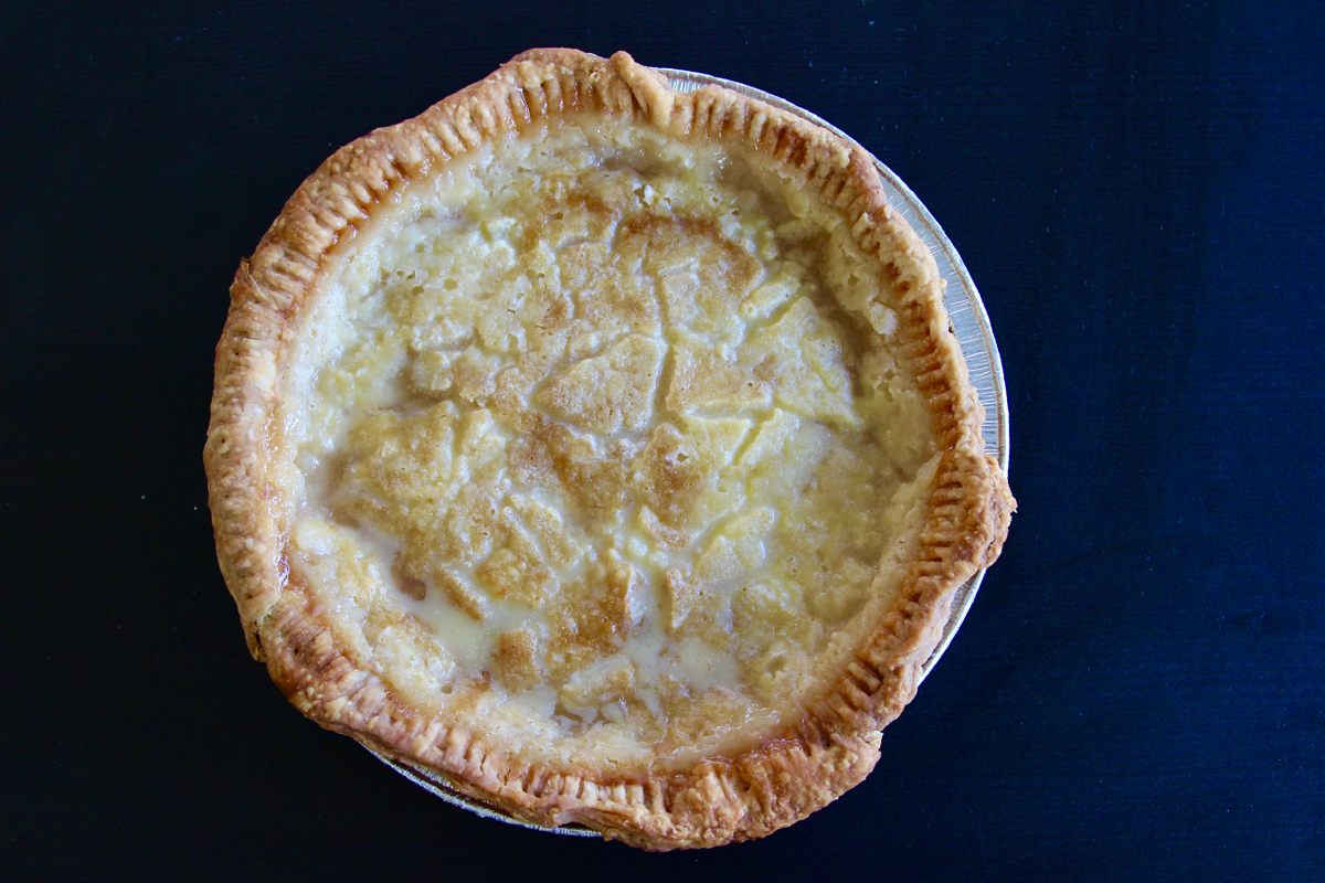 The baked and cooled Sprite pie.