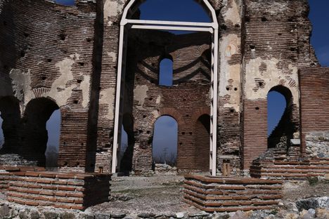 The remains of the Red Church reveal but a small part of the temple whose dome once stood 32 meter high | Shot on Panasonic DMC LX-15