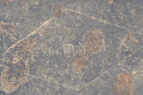 Readymix logo on the Nullarbor Plain.