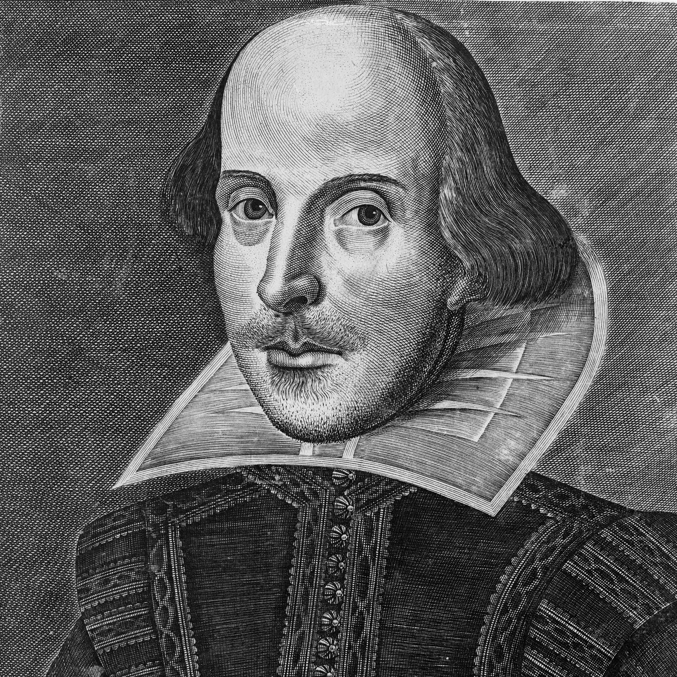 The Droeshout portrait of William Shakespeare.