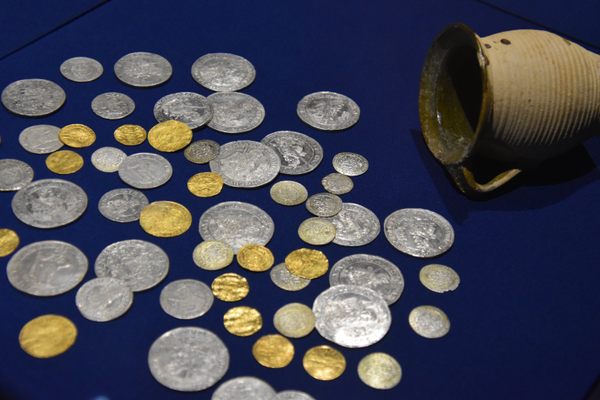 A hoard of coins excavated in Kötzschenbroda.