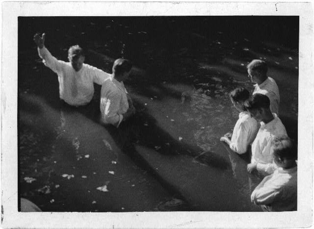 A baptism in Texas, 1935.