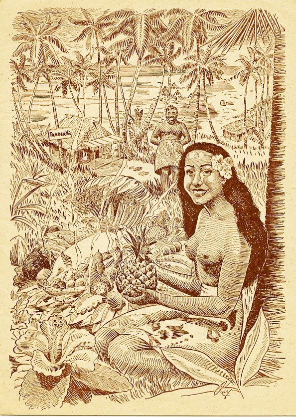 Menu cover from the original Trader Vic's.
