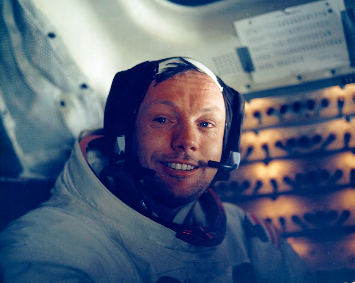Neil Armstrong spent a total of eight days, 14 hours, and 12 minutes in space.