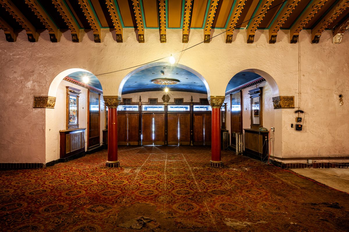 The lobby of the Lansdowne Theater. 