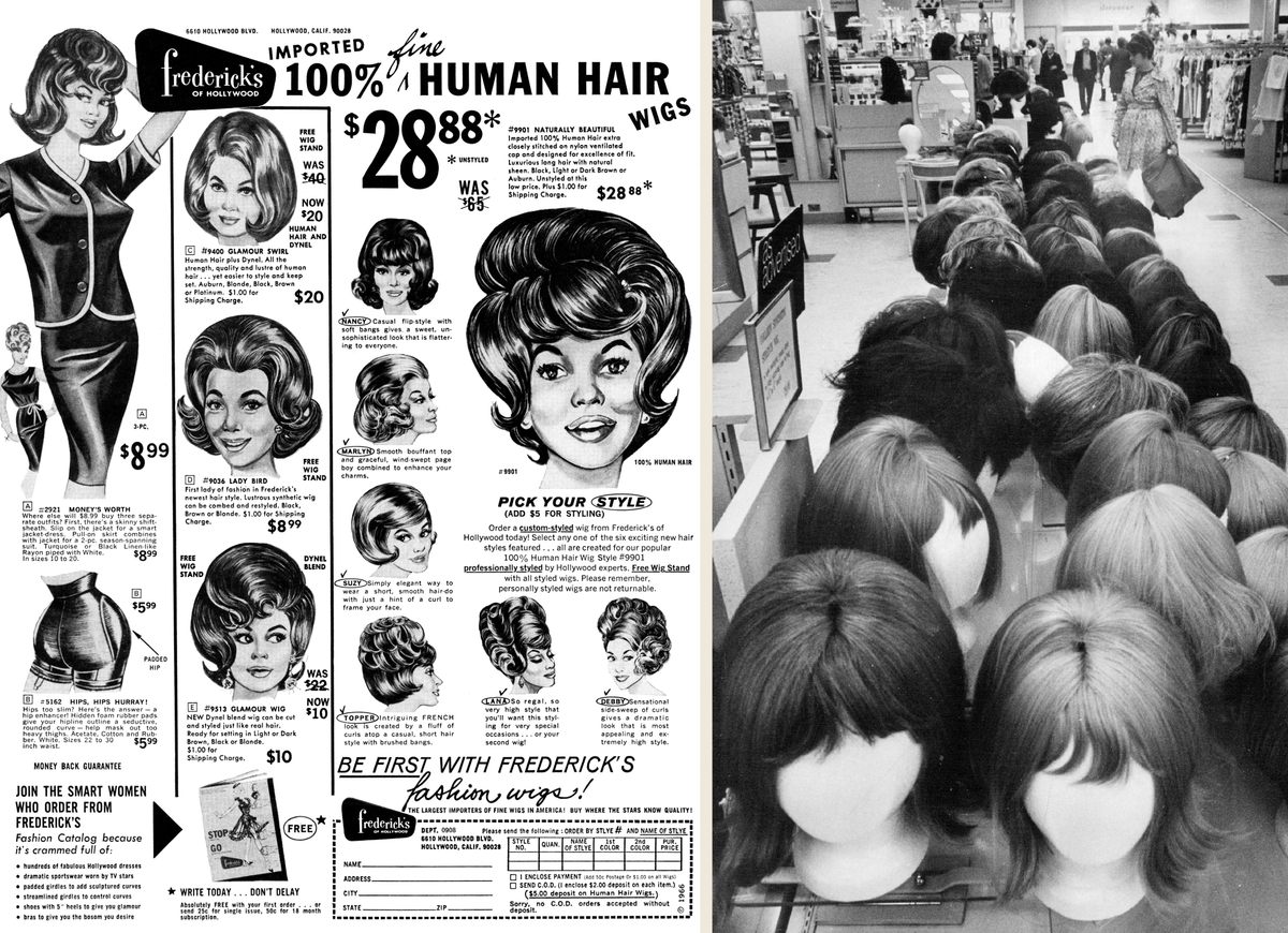 가발은 1960년대 중반 서구 국가에서 중견 패션 브랜드가 되었으며, 가발을 만드는 데 사용되는 대부분의 머리카락은 한국 여성의 것이었습니다.