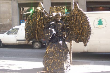 A street performer on Las Ramblas. 