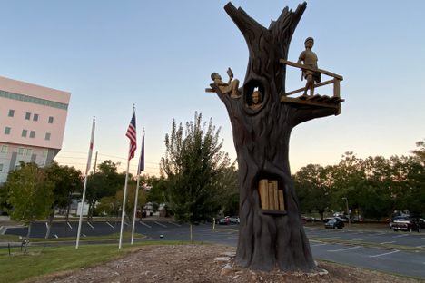 Library Oak Tree Fort Sculpture