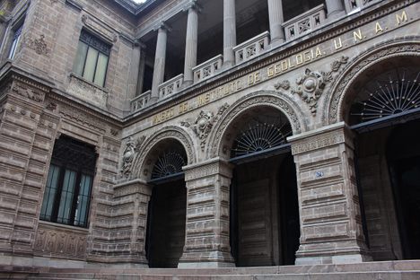Dinosaurs on the facade.