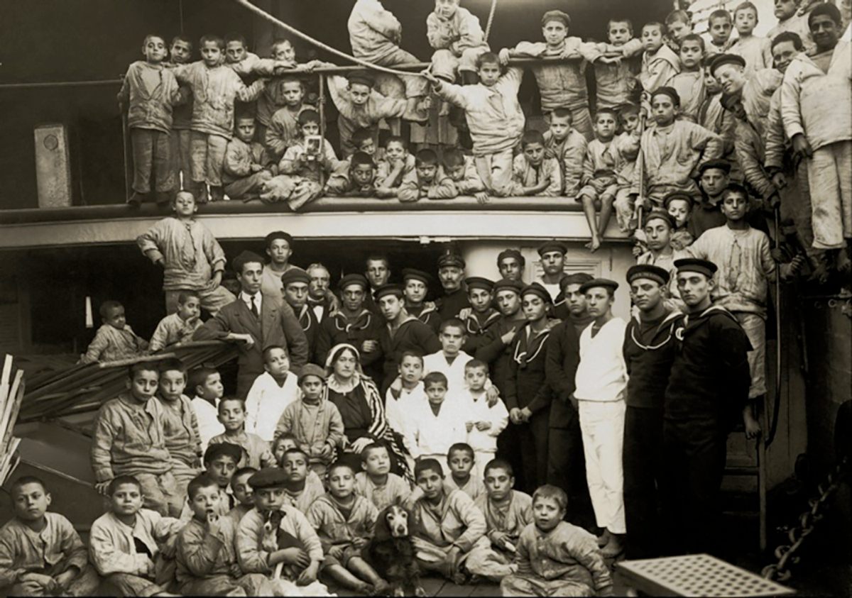 Civita with the students on <em>Caracciolo</em>.