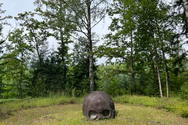 This eerie memorial is a reminder of the atrocities committed on this site.