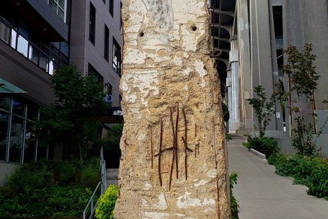 Piece of the Berlin Wall at Cafe Turko